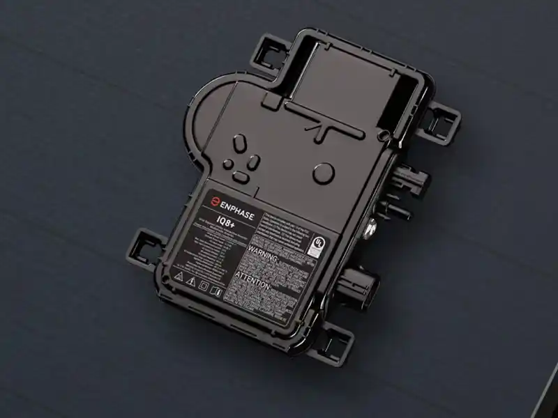 Enphase IQ Microinverter on solar panel